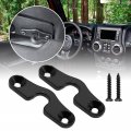 Hoypeyfiy 2 Pack Aluminum Sun Visor Clips Sun Repair Set Replacement For Jeep Wrangler Jk 2018 Jl Jt 2018-2022