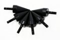 Httmt Mt218-002-bk 6 Pcs Universal Black Spike Bolts Compatible With Windscreen Fairings License Plate