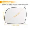 X Autohaux 1 Pair Car Left Right Side Rearview Heated Mirror Glass With Backing Plate For Lexus Rx300 Rx330 Rx350 Rx400h