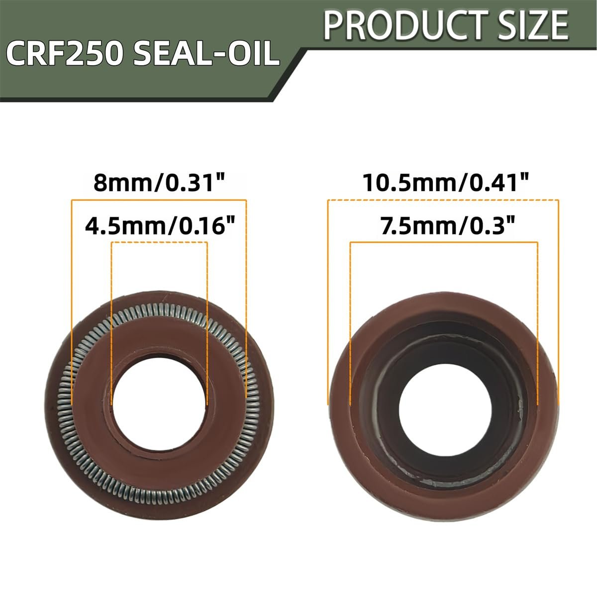 Intake Valve Exhaust Oil Seal For Honda Crf250x 2004-2017 Crf250r 2004 2005 2006 2007 14721-krn-670 14711-krn-670