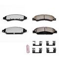 Evolution Truck And Tow Z36 Carbon Fiber Ceramic Front Brake Pad Set With Installation Hardware For Chevy Silverado 1500 Tahoe 