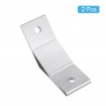 Uxcell 2pcs 135 Degree Angle Aluminum Profile Corner Brackets Brace Joint Connectors For 4545 Series Silver White