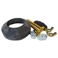 Toilet Tank To Bowl Bolt Kit With Brass Bolts And W-210 Recessed Txb Gasket 5 16 In X 3 Rubber Metal Washers Hex Wing Nuts 