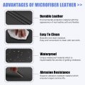 X Autohaux Car Center Console Lid Armrest Seat Box Cover Protector Replacement Microfiber Leather For Acura Tsx 2009-2014 Black
