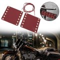 Motorcycle Grip Covers 2pcs Handlebar 4 33 X 53inch Leather Hand With Strap Modification Accessories Red
