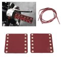 Motorcycle Grip Covers 2pcs Handlebar 4 33 X 53inch Leather Hand With Strap Modification Accessories Red