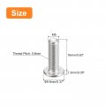 Uxcell M5-0 8 X 16mm 20pcs Flat Round Head Screws 304 Stainless Steel Phillips Drive Machine Hardware Fastener For Furniture