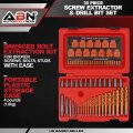 Abn Screw And Bolt Extractor Set Stripped Rounded Removal Kit Easy Out With Left Handed Drill Bits For 35 Piece
