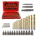 Abn Screw And Bolt Extractor Set Stripped Rounded Removal Kit Easy Out With Left Handed Drill Bits For 35 Piece
