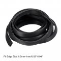 Uxcell U Channel Edge Trim 8 2ft Length Rubber Guard Seal Strip Protector Flat Fit For 0 5-1mm 13 64 W X 15 32 H Black