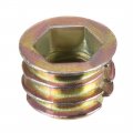 Uxcell Furniture Threaded Insert Nuts Zinc Alloy M8 Internal Threads 10mm Length 20pcs