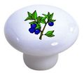 Set Of 2 Blueberry Blueberries Ceramic Cabinet Drawer Knobs