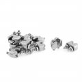 Aexit M2 Wire Fall Protection Rope U Bolt Cable Clamp Clips Silver Restraint Ropes Lanyards Tone 12pcs