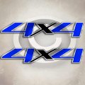 Blue 4x4 Truck Decal Set Compatible With Silverado And Sierra Trucks