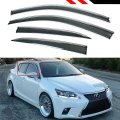Jdm Smoke Tinted Window Visor W Chrome Trim For Zwa10 2011-17 Lexus Ct200h