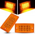 2pcs Side Marker Assembly Amber 12v 12led Waterproof Fender Turn Signal Indicator Light Lights For Truck Bus Boat Suv Atv