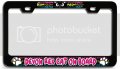 Devon Rex Cat On Board Blk 3d Metal License Plate Frame Auto Suv Truck Tag Holder L95