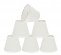 Aspen Creative 32059-6a Small Hardback Empire Shape Chandelier Clip-on Lamp Shade Set 6 Pack Transitional Design In Off White