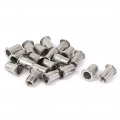 Uxcell M6 Stainless Steel Flat Head Rivet Nut Insert Nutsert Silver Tone 20pcs