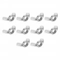 Uxcell 1 2 -12 Wing Nuts Carbon Steel Zinc Plated Fasteners Parts Hurrican Screws Hand Twist Tighten Ear Butterfly Nut 10pcs