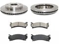 Front Ceramic Brake Pad And Rotor Kit Compatible With 1999-2006 Chevy Silverado 1500