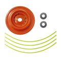 Aluminum Universal Trimmer Head Replacement Brush Cutter Weedeater W 4 Lines Orange