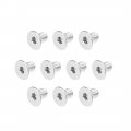 Uxcell M4x6mm Flat Head Machine Screws Inner Hex Screw 304 Stainless Steel Fasteners Bolts 80pcs