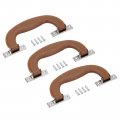 Uxcell Luggage Handles 3pcs 151mm 5 94inch Plastic Pull Handle Suitcase Case Replacement With Screws For Toolbox Brown