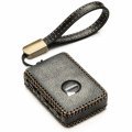 Vitodeco Premium Genuine Leather Key Fob Case For Volvo Xc40 Xc60 Xc90 S90 S60 V60 V90 2019-2024 4-button Black