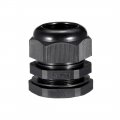 Pg29 Cable Gland Waterproof Plastic Joint Adjustable Locknut Black For 18mm-25mm Dia Wire