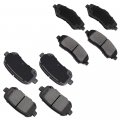 Ceramic Brakes Pads Quick Stop Front Rear Brake Pad Fit For 08-12 Chrysler Town Country Dodge Grand Caravan 09-13 Journey 12