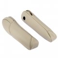 X Autohaux Pair Microfiber Leather Car Front Seat Armrest Cover Replacement Beige For Honda Crv 2007-2009