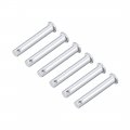 Single Hole Clevis Pins 8mm X 55mm Flat Head Zinc-plating Solid Steel Link Hinge Pin 6pcs