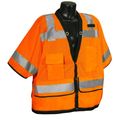 Radians Sv59-3zod-m Class 3 Heavy Duty Surveyor Saftey Vest Orange Mesh Solid Medium