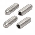 Uxcell M10x30mm 304 Stainless Steel Spring Hex Socket Ball Point Grub Set Screws 4pcs