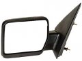 Left Driver Side Square Head Power Mirror Textured Black Manual Folding Without Heated Glass Puddle Light Compatible With