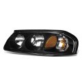 Auto Dynasty Factory Style Halogen Headlight Assembly For Chevy Impala 2000-2005 Driver Left Side Black Housing Amber Corner