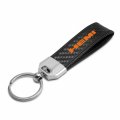 Ipick Image 100 Real Carbon Fiber Leather Strap Key Chain With Black Stitching For Hemi Logo