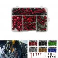 Motorcycle Fairing Bolt Kit 195pcs M5 M6 Windscreen Screws Fastener Clips Fixing Sportbike Bolts And Nuts Cnc-red