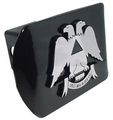 Scottish Rite All Metal Black Hitch Cover