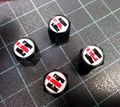 International Harvester Farmall Valve Stem Caps Black Ih