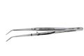 Aven 18400 Curved Serrated Tweezers With Lock Stainless Steel 6 Length 1-5 8 Tip