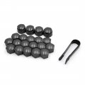 Uxcell 20pcs Gray Car Auto Wheel Nut Lug Hub Covers Screw Dust Caps For Audi A6 C5