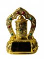 Qt S Tibetan Prayer Wheel For Car Solar Auto Spinning Buddhism Decorations Buddhist Spinner Scriptures Decorative Ornament