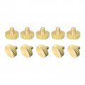 Uxcell 10pcs Brass Knurled Thumb Screws M3x4mm Flat Grip Bolt Knobs Fasteners For Electronic Mechanical