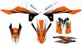 2016 All Except 250 Sx Velocity Orange Senge Graphics Base Kit Compatible With Ktm
