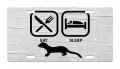 Makoroni Eat Sleep Weasels Aluminum License Plate Auto Suv Truck Tag Desx93