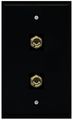 Riteav Black 2 Port Banana Speaker Wall Plate