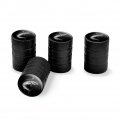 Marlin Fishing Illustration Valve Stem Caps For Tire Rim Wheel Aluminum Black