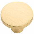 Cosmas 10 Pack 8104bg Brushed Gold Round Solid Cabinet Hardware Knob 1-1 4 Diameter
